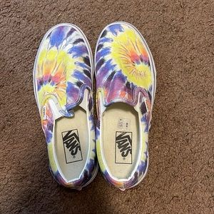 Vans classic washed tie dye slip on shoes